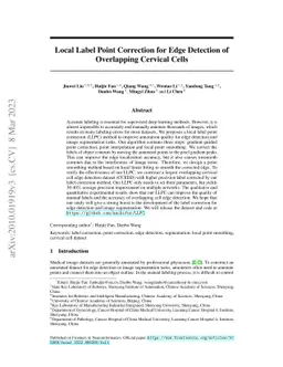 Local Label Point Correction for Edge Detection of Overlapping Cervical
  Cells