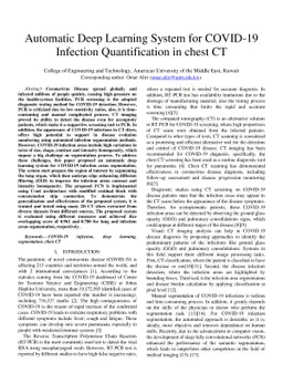 Automatic Deep Learning System for COVID-19 Infection Quantification in
  chest CT