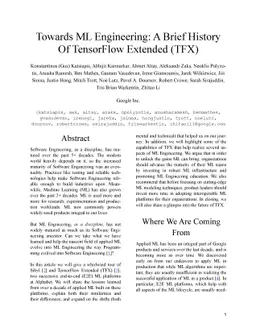 Towards ML Engineering: A Brief History Of TensorFlow Extended (TFX)