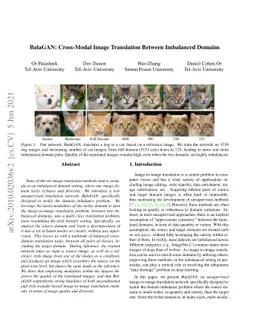 BalaGAN: Image Translation Between Imbalanced Domains via Cross-Modal
  Transfer