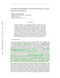 A Simple Framework for Uncertainty in Contrastive Learning