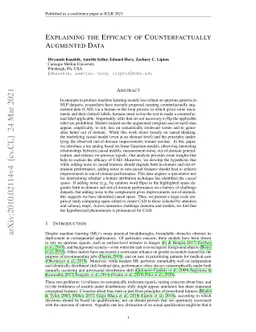 Explaining The Efficacy of Counterfactually Augmented Data