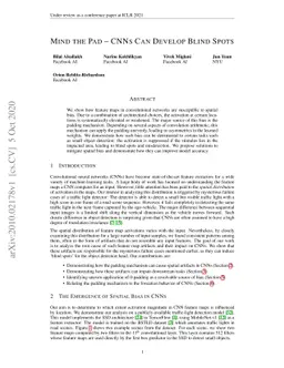 Mind the Pad -- CNNs can Develop Blind Spots