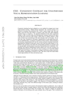 CO2: Consistent Contrast for Unsupervised Visual Representation Learning
