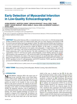 Early Detection of Myocardial Infarction in Low-Quality Echocardiography