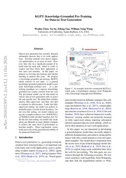 KGPT: Knowledge-Grounded Pre-Training for Data-to-Text Generation