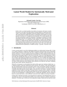 Latent World Models For Intrinsically Motivated Exploration
