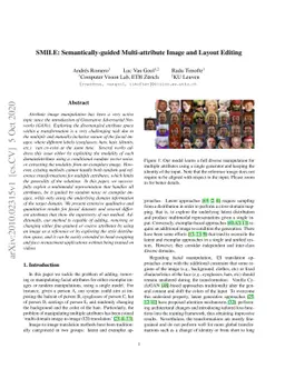 SMILE: Semantically-guided Multi-attribute Image and Layout Editing