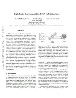 Exploring the Interchangeability of CNN Embedding Spaces