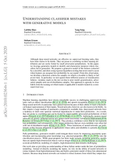 Understanding Classifier Mistakes with Generative Models