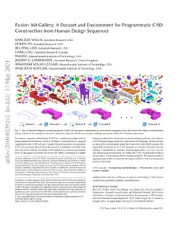 Fusion 360 Gallery: A Dataset and Environment for Programmatic CAD
  Construction from Human Design Sequences