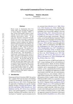 Adversarial Grammatical Error Correction