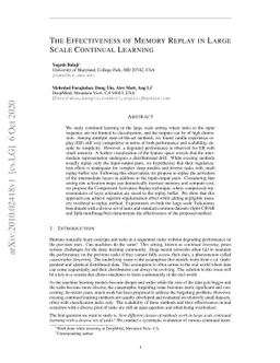 The Effectiveness of Memory Replay in Large Scale Continual Learning