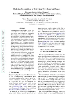 Modeling Preconditions in Text with a Crowd-sourced Dataset