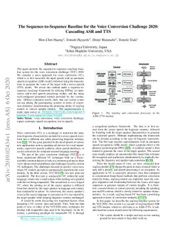 The Sequence-to-Sequence Baseline for the Voice Conversion Challenge
  2020: Cascading ASR and TTS