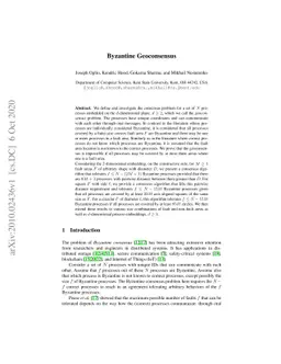 Byzantine Geoconsensus