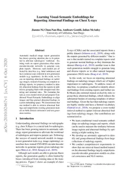 Learning Visual-Semantic Embeddings for Reporting Abnormal Findings on
  Chest X-rays