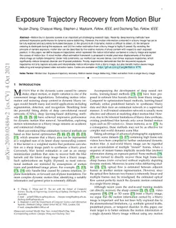 Exposure Trajectory Recovery from Motion Blur