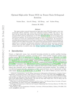 Optimal High-order Tensor SVD via Tensor-Train Orthogonal Iteration