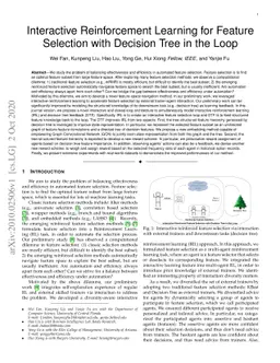 Interactive Reinforcement Learning for Feature Selection with Decision
  Tree in the Loop