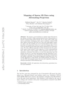 Mapping of Sparse 3D Data using Alternating Projection