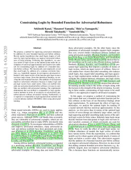 Constraining Logits by Bounded Function for Adversarial Robustness