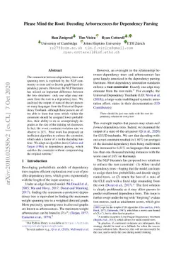 Please Mind the Root: Decoding Arborescences for Dependency Parsing