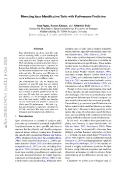 Dissecting Span Identification Tasks with Performance Prediction