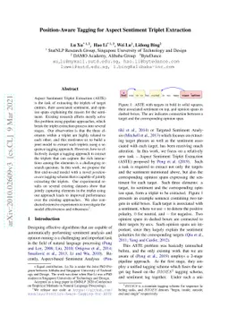 Position-Aware Tagging for Aspect Sentiment Triplet Extraction