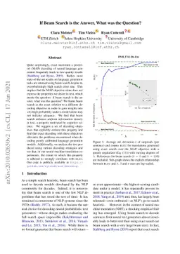 If beam search is the answer, what was the question?