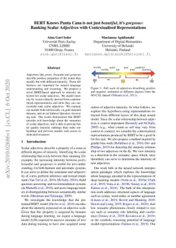 BERT Knows Punta Cana is not just beautiful, it's gorgeous: Ranking
  Scalar Adjectives with Contextualised Representations