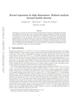 Kernel regression in high dimensions: Refined analysis beyond double
  descent