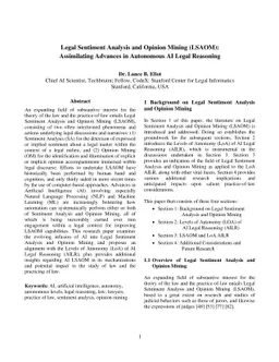 Legal Sentiment Analysis and Opinion Mining (LSAOM): Assimilating
  Advances in Autonomous AI Legal Reasoning