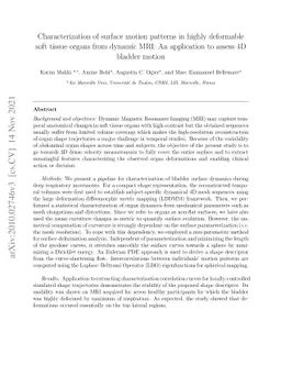 Characterization of surface motion patterns in highly deformable soft
  tissue organs from dynamic MRI: An application to assess 4D bladder motion