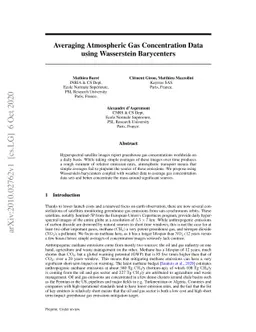 Averaging Atmospheric Gas Concentration Data using Wasserstein
  Barycenters