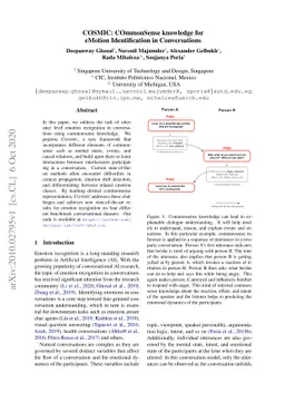COSMIC: COmmonSense knowledge for eMotion Identification in
  Conversations
