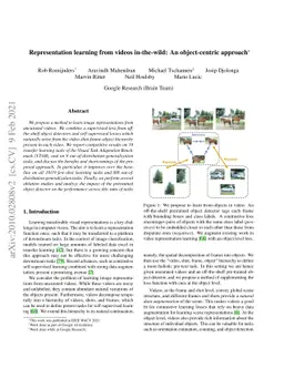 Representation learning from videos in-the-wild: An object-centric
  approach