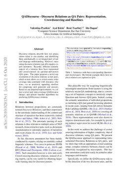 QADiscourse -- Discourse Relations as QA Pairs: Representation,
  Crowdsourcing and Baselines