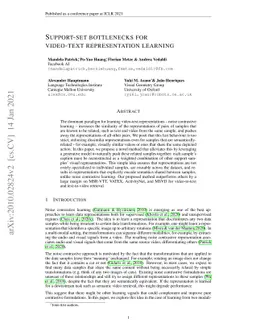 Support-set bottlenecks for video-text representation learning