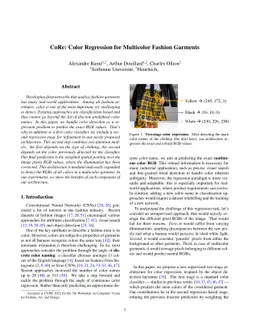 CoRe: Color Regression for Multicolor Fashion Garments