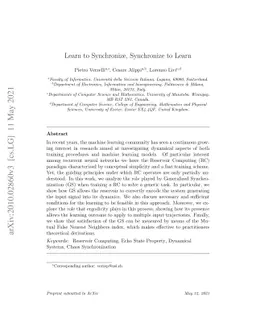 Learn to Synchronize, Synchronize to Learn