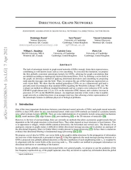 Directional Graph Networks