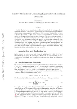 Iterative Methods for Computing Eigenvectors of Nonlinear Operators
