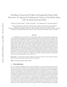 Modelling of functional profiles and explainable shape shifts detection:
  An approach combining the notion of the Fréchet mean with the shape
  invariant model