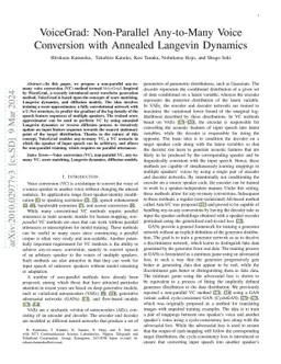 VoiceGrad: Non-Parallel Any-to-Many Voice Conversion with Annealed
  Langevin Dynamics