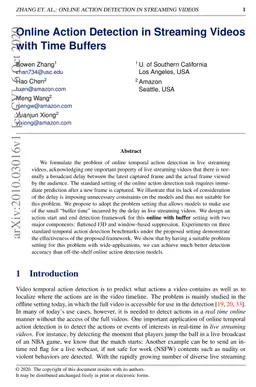 Online Action Detection in Streaming Videos with Time Buffers