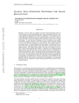 Global Self-Attention Networks for Image Recognition