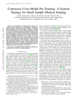 Contrastive Cross-Modal Pre-Training: A General Strategy for Small
  Sample Medical Imaging