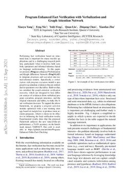 Program Enhanced Fact Verification with Verbalization and Graph
  Attention Network