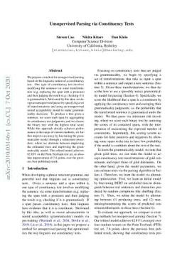 Unsupervised Parsing via Constituency Tests